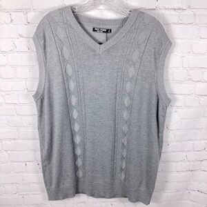 NWT Paul Jones Sweater Vest‎ V-Neck Men’s XXL Diamond Pattern Lightweight